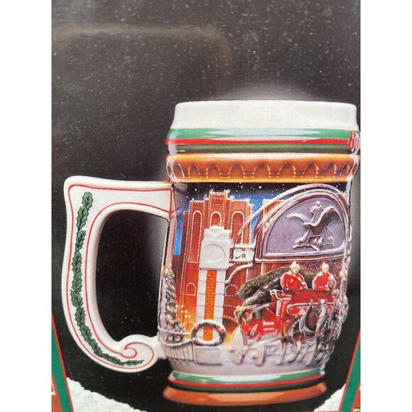 Lot of 2 VTG Budweiser Germany Beer mug Holiday Stein Grant's Clydesdales - Picture 3 of 6